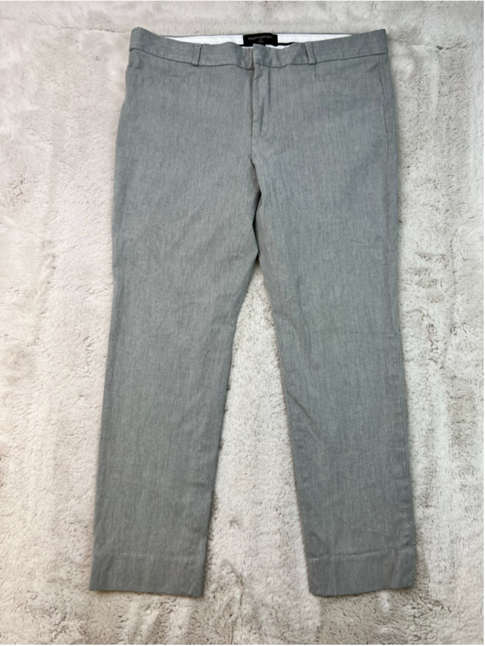 Banana Republic Sloan Trousers Size 12 Grey Office Dress Pants Crop